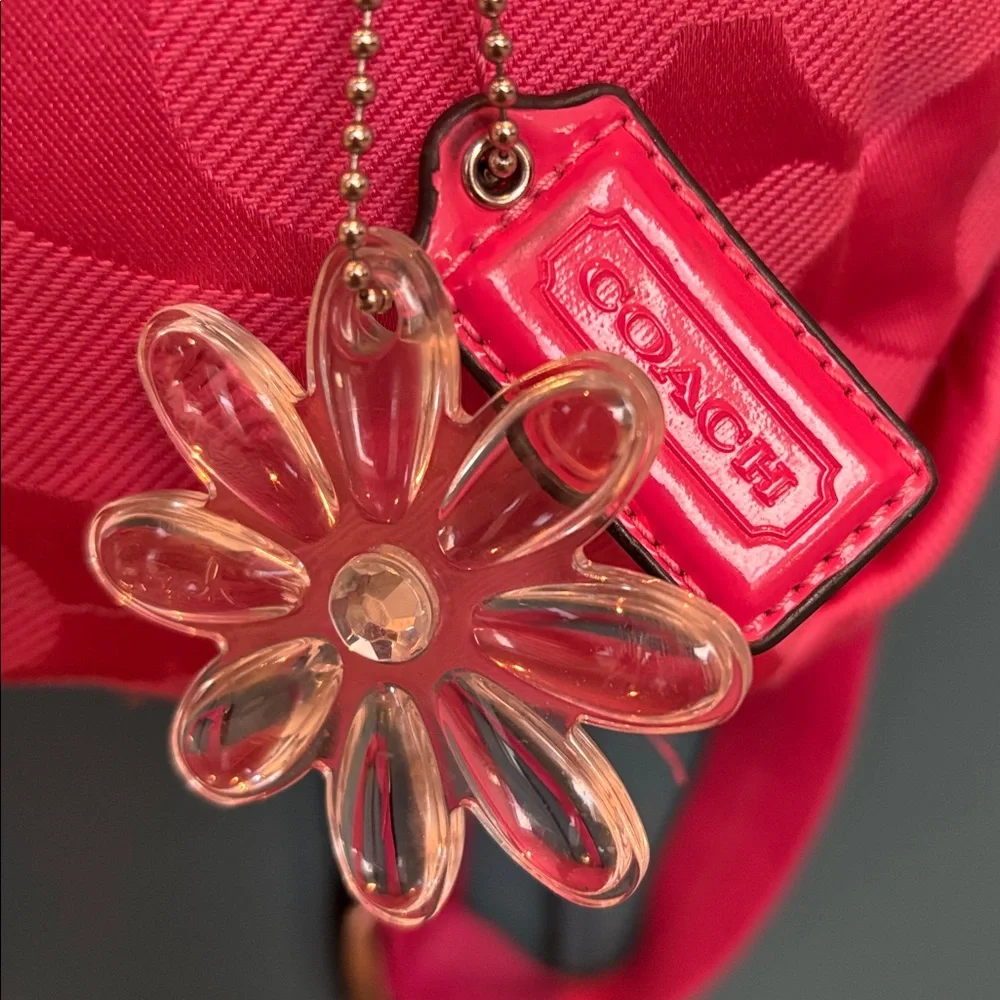 Coach Kyra Signature Backpack in Hibiscus F16548 with charm - Picture 2 of 15